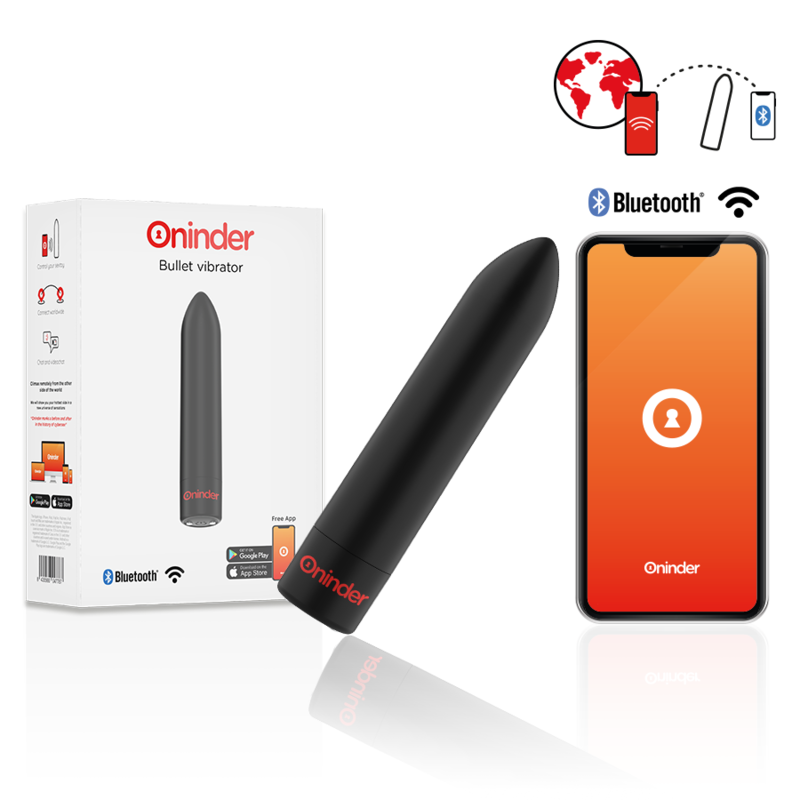 ONINDER Berlin bullet vibrator svart med 9 vibrationslägen