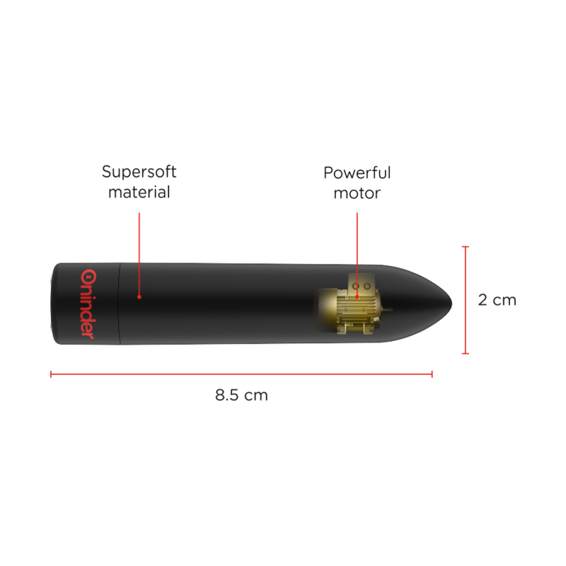 ONINDER Berlin bullet vibrator svart med 9 vibrationslägen