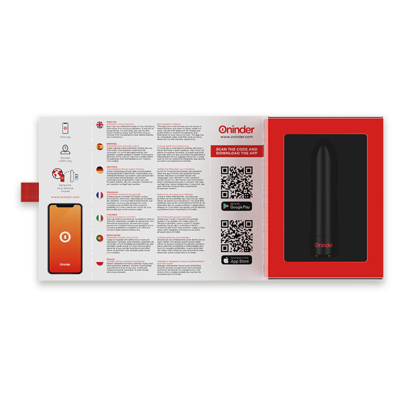 ONINDER Berlin bullet vibrator svart med 9 vibrationslägen