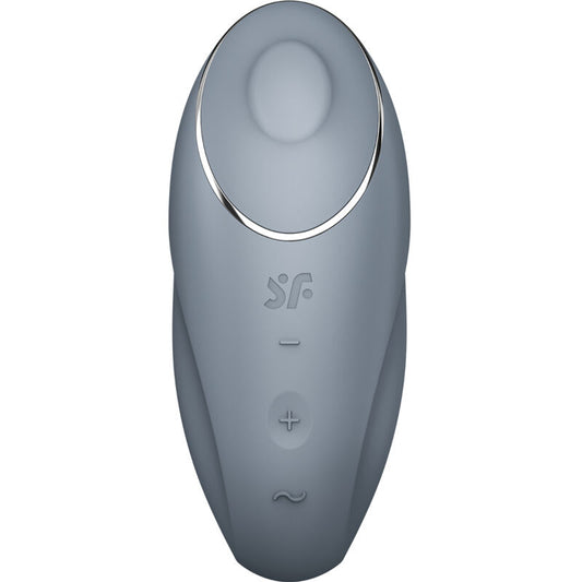 Satisfyer Tap & Climax 1 lay-on vibrator i grå färg