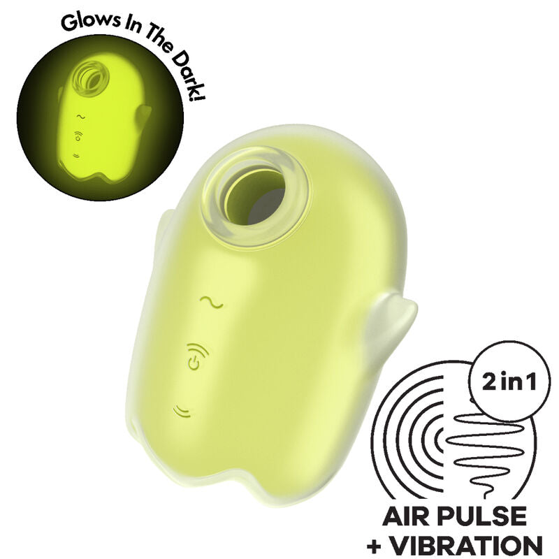 Satisfyer Glowing Ghost Air Pulse Vibrator i gul färg