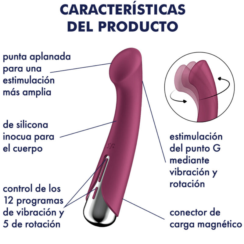 Satisfyer Spinning G-Spot 1 rotator vibrator i röd färg