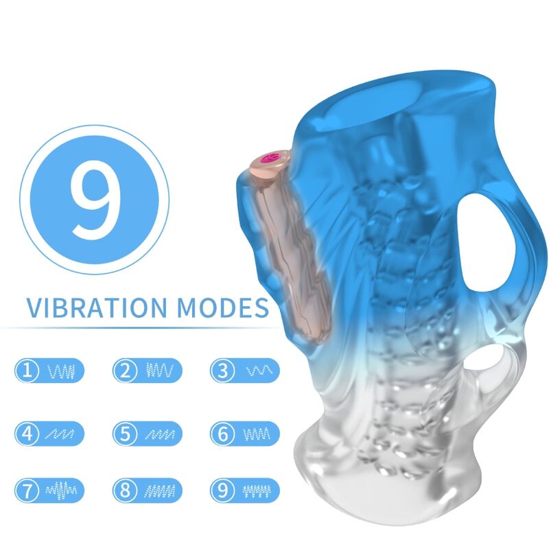 ARMONY masturbator finger och vibrator i blå gradient