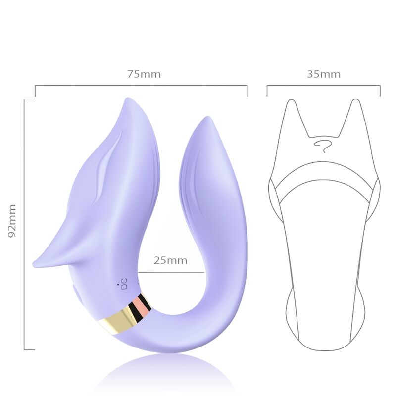 ARMONY Fox vibrator för par med fjärrkontroll i lila