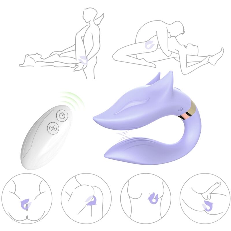 ARMONY Fox vibrator för par med fjärrkontroll i lila
