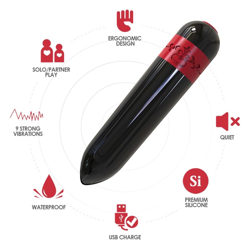 ARMONY - Rocket Vibrator Bullet Remote Control Svart