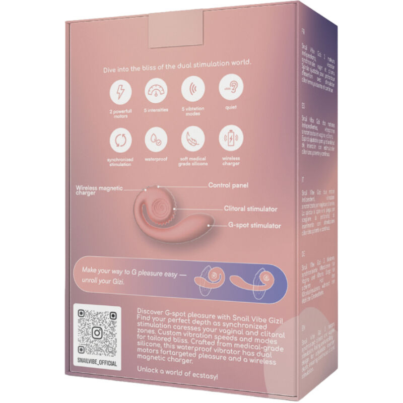 Snail Vibe Gizi Dual Stimulator i rosa