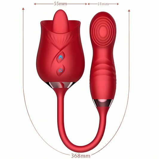 ARMONY - DELIGHT FLOWER VIBRATOR & BUMPING MED RÖD TUNGSPETS