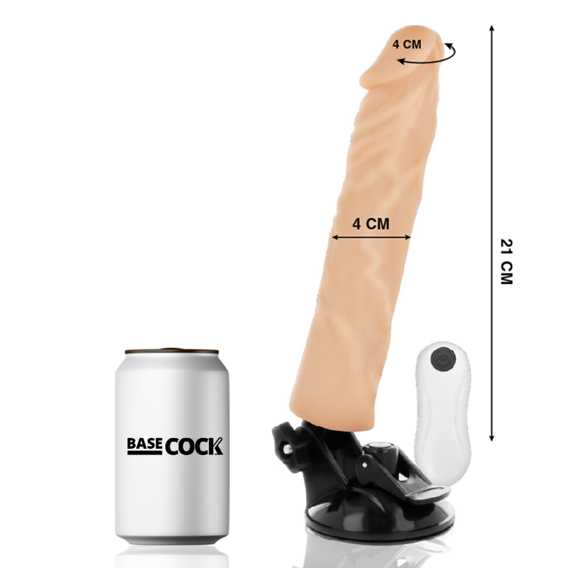 Realistisk vibrator med fjärrkontroll 21 cm