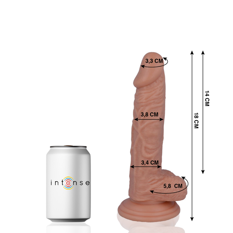MR INTENSE - 11 REALISTISK DILDOS 18 CM -O- 3.8 CM