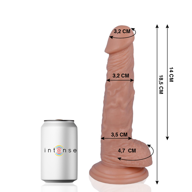 MR INTENSE - 13 REALISTISK DILDOS 18,5 CM -O- 3,2 CM