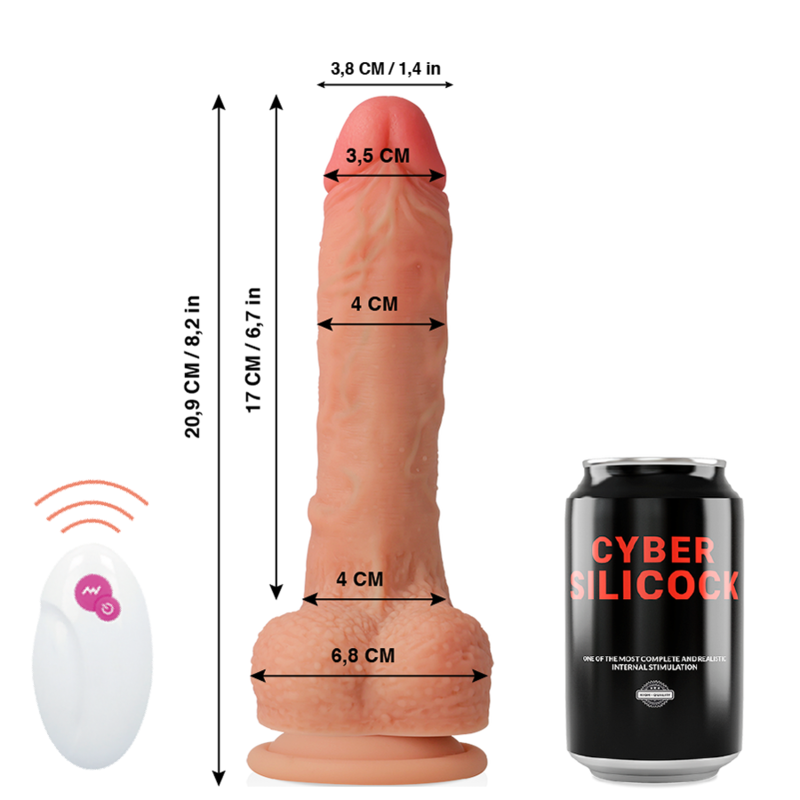 CYBER SILICOCK - Fjärrstyrd Realistisk Master HUCK 20,9 cm