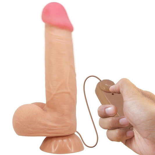 PRETTY LOVE - SLIDING SKIN SERIE REALISTISK DILDO MED SUCTION CUP OCH FJÄRRKONTROLL KÖTTFÄRGAD 21,8 CM