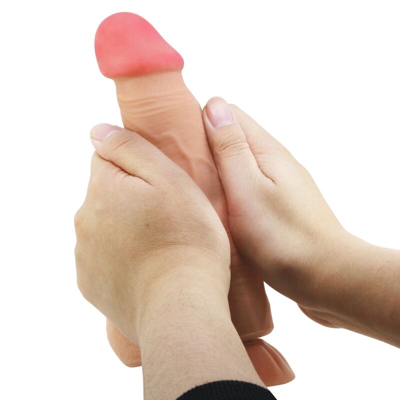 PRETTY LOVE - SLIDING SKIN SERIE REALISTISK DILDO MED SUCTION CUP OCH FJÄRRKONTROLL KÖTTFÄRGAD 21,8 CM