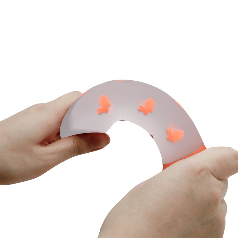 Lysande orange dildo utan vibration från Pretty Love