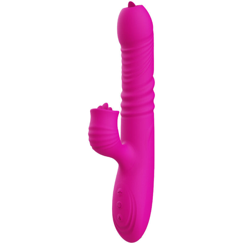 Fanny multifunktionell vibrator i fuchsia med värmeeffekt
