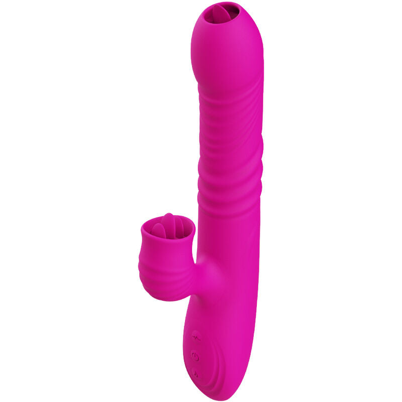Fanny multifunktionell vibrator i fuchsia med värmeeffekt