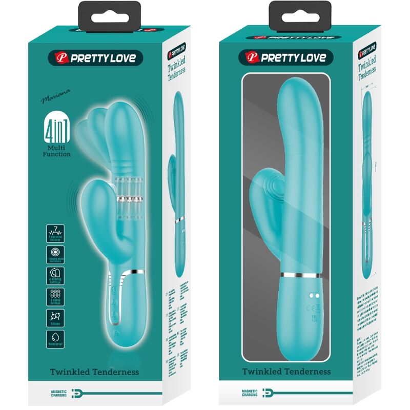 PRETTY LOVE multifunktionell G-spot vibrator Aqua Green