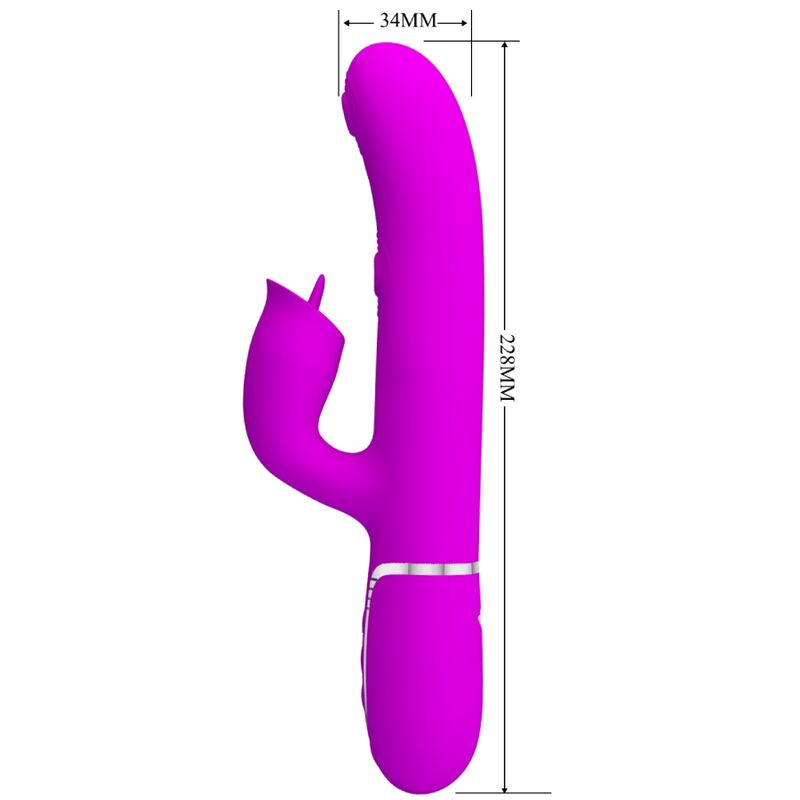 Pretty Love Rabbit vibrator med slickande funktion i fuchsia