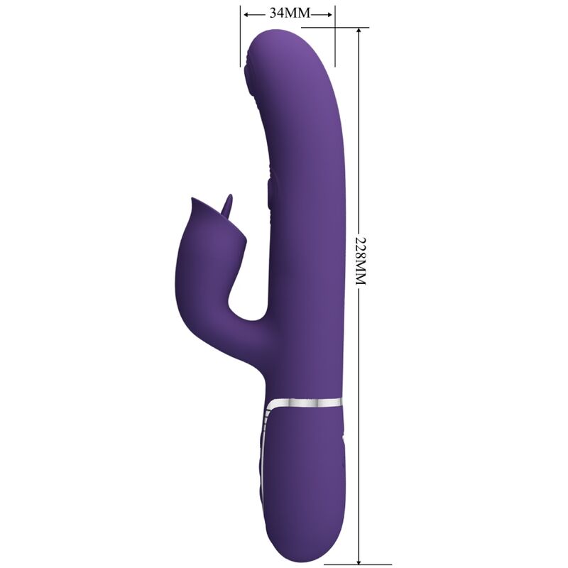 Pretty Love Kanin vibrator med slickande funktion i lila