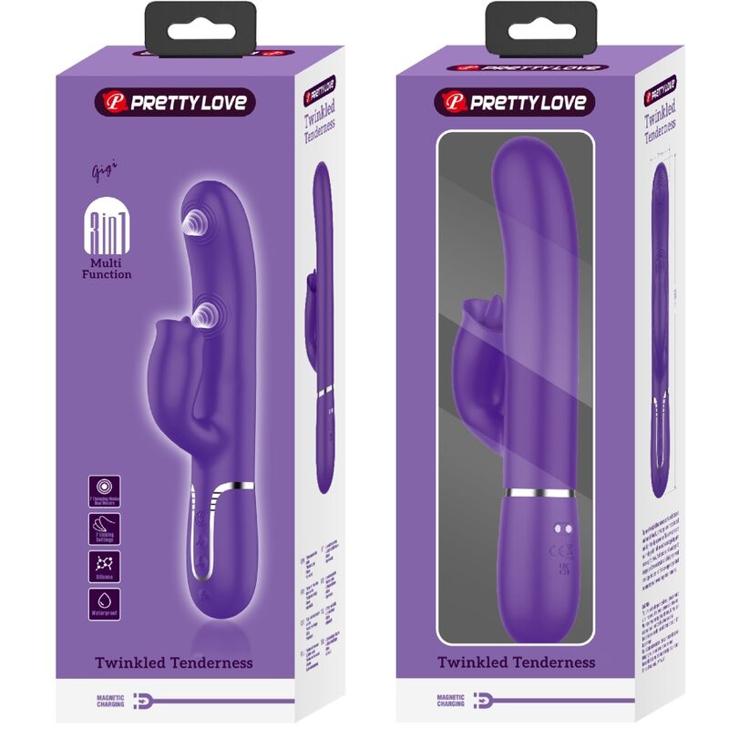 Pretty Love Kanin vibrator med slickande funktion i lila