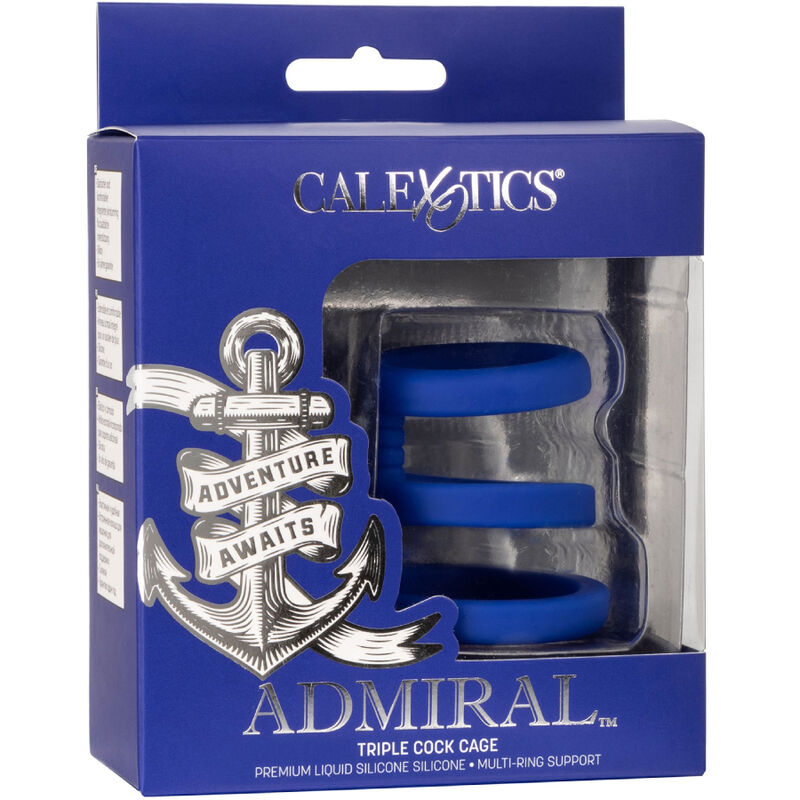 Admiral Triple Cock Cage Blue från CalExotics