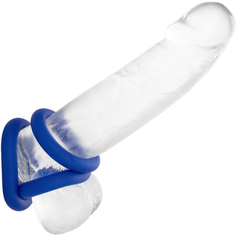CalExotics Admiral Cock Ring Set Blue med tre silikonringar