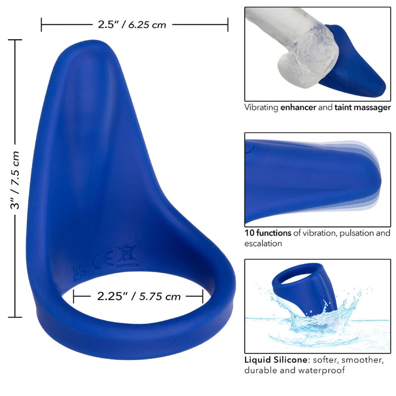CalExotics Admiral Perineum Massager i blått