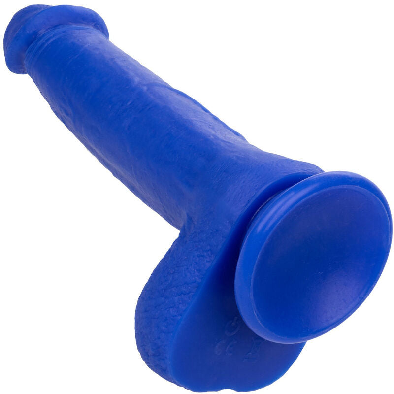 Realistisk dildo vibrator i blått från CalExotics