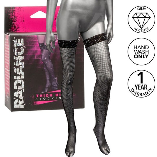 CalExotics Radiance Thigh High Stockings med rhinestone-detaljer