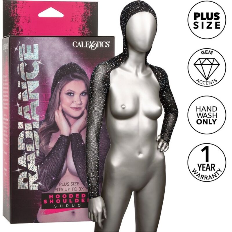 CalExotics Radiance Hooded Shoulder Shrug i plusstorlek