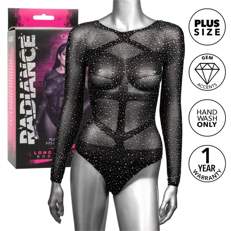 CalExotics Radiance Long Sleeve Bodysuit i plusstorlek