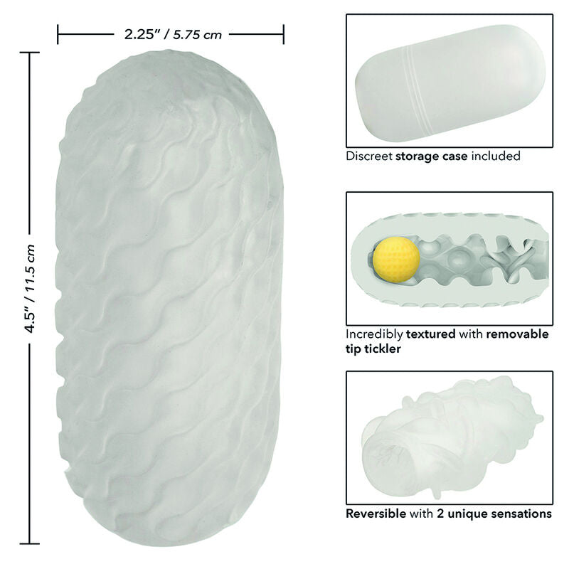 CalExotics Boundless Reversible Squishy Ball Stroker i grå färg