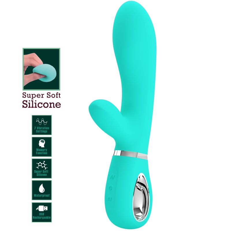 PRETTY LOVE Thomas multifunktionell G-punktsvibrator Aqua Green