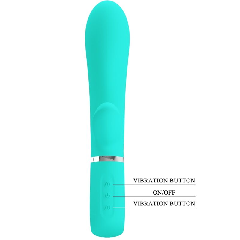 PRETTY LOVE Thomas multifunktionell G-punktsvibrator Aqua Green