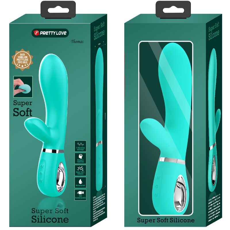 PRETTY LOVE Thomas multifunktionell G-punktsvibrator Aqua Green