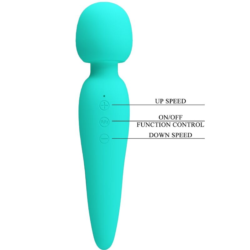 PRETTY LOVE Meredith Massager i aqua grön med 12 vibrationslägen