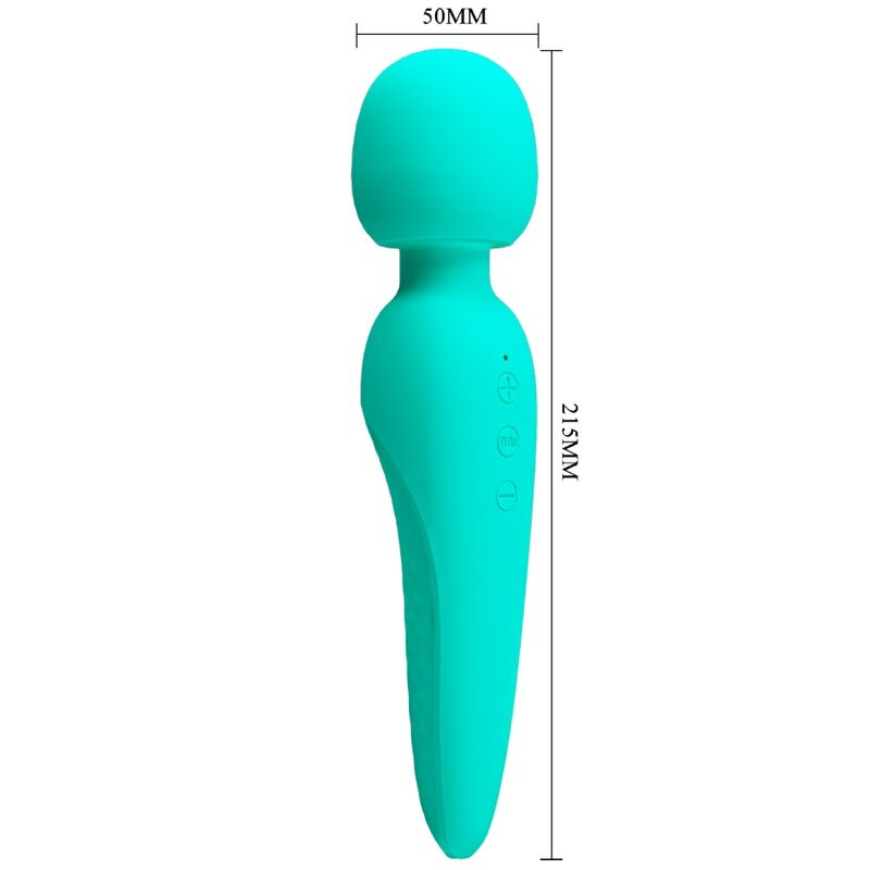 PRETTY LOVE Meredith Massager i aqua grön med 12 vibrationslägen