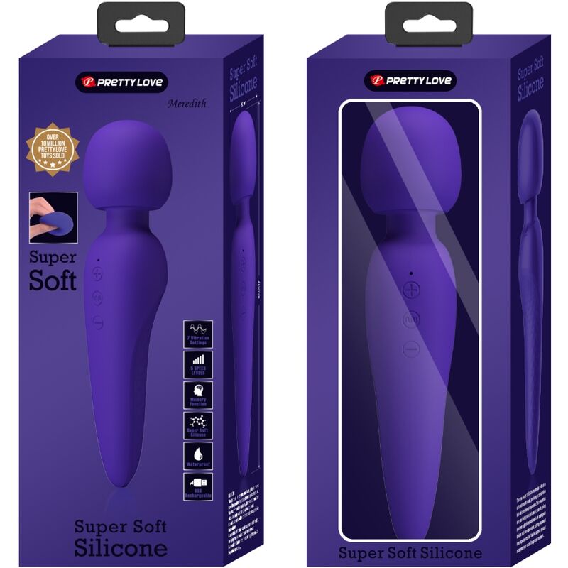 Pretty Love Meredith massager i lila med 12 vibrationslägen