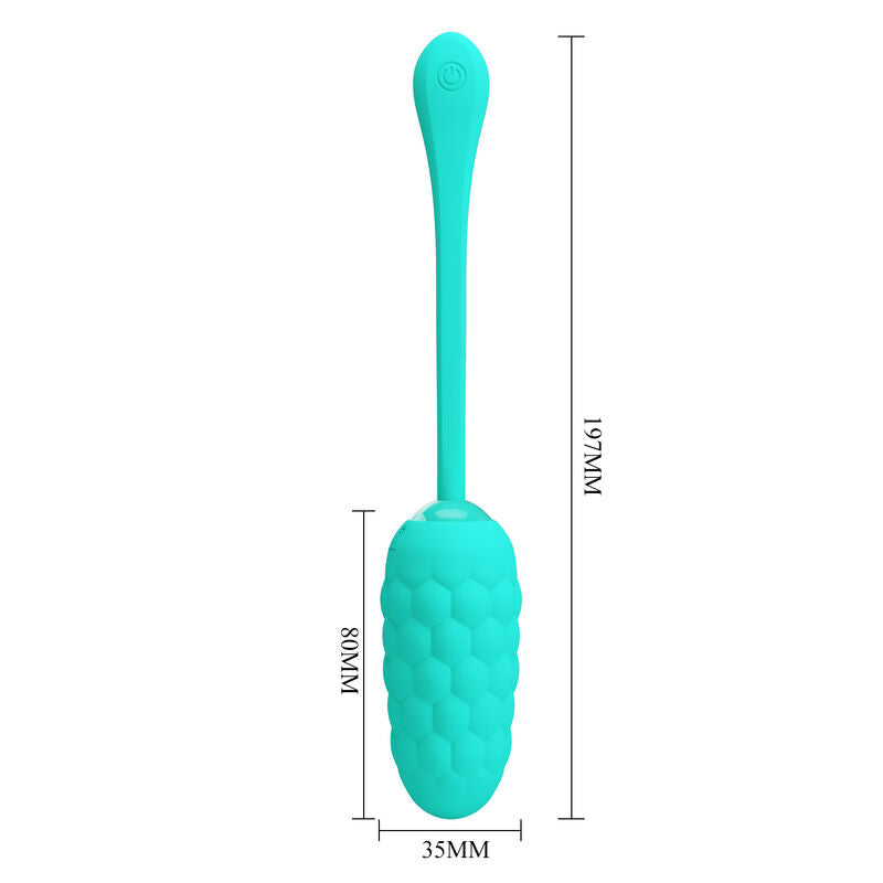 Vibrerande ägg med aqua grön textur från PRETTY LOVE