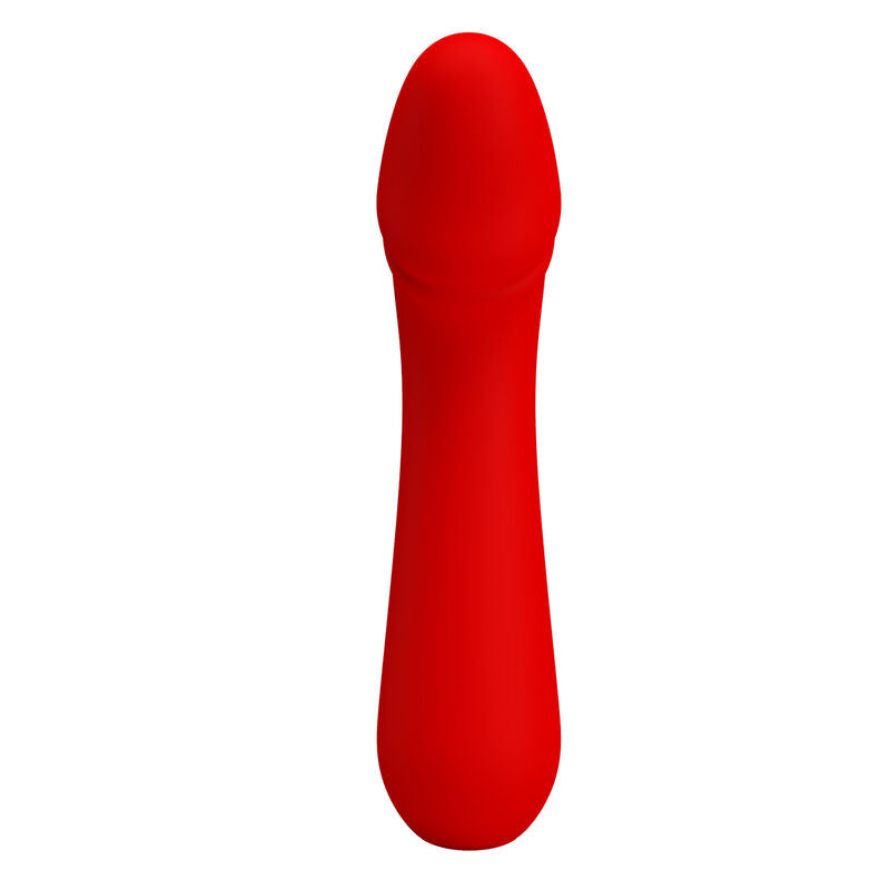 Cetus uppladdningsbar vibrator i röd silikon