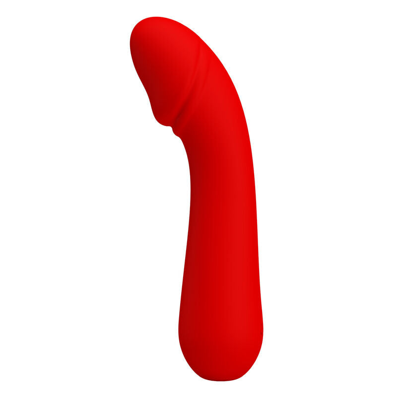 Cetus uppladdningsbar vibrator i röd silikon