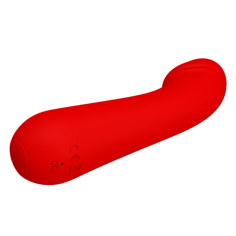 Cetus uppladdningsbar vibrator i röd silikon