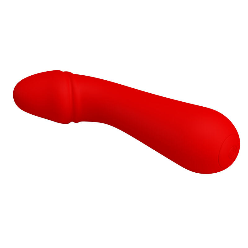 Cetus uppladdningsbar vibrator i röd silikon