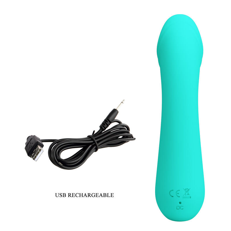 CETUS uppladdningsbar vibrator i aqua grön färg