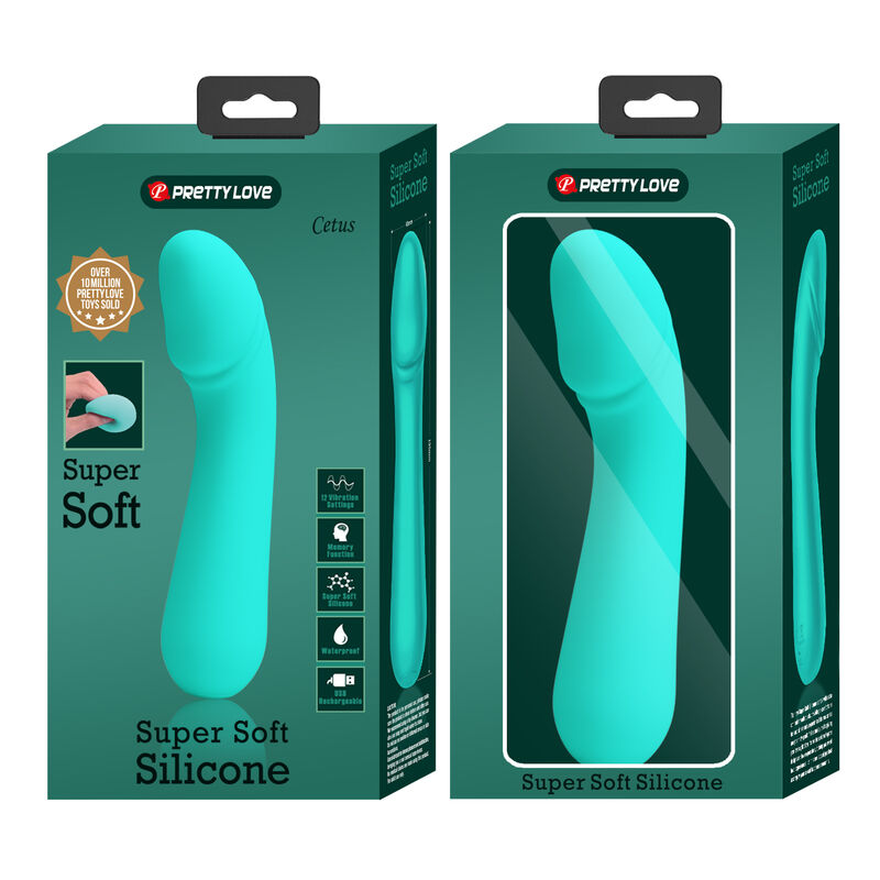 CETUS uppladdningsbar vibrator i aqua grön färg