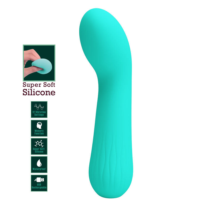 PRETTY LOVE Faun uppladdningsbar vibrator i aqua grön
