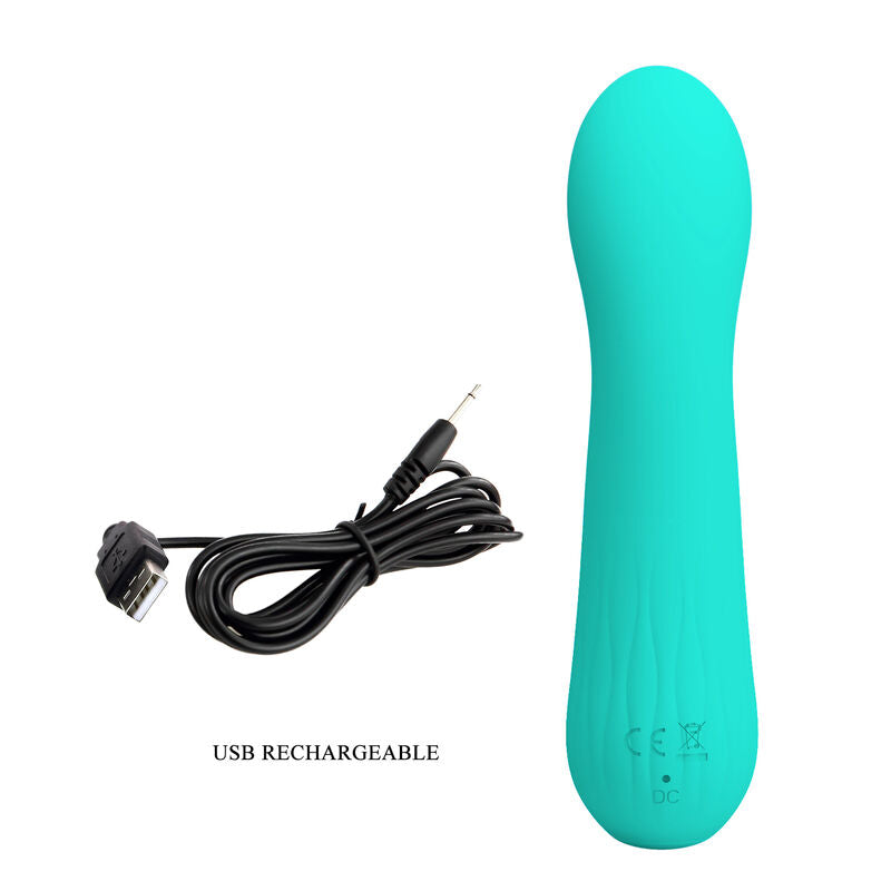 PRETTY LOVE Faun uppladdningsbar vibrator i aqua grön