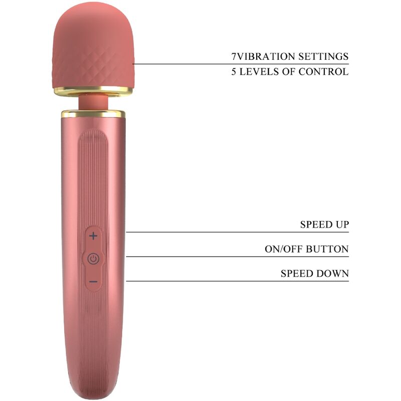 Rosa massager med 7 vibrationslägen