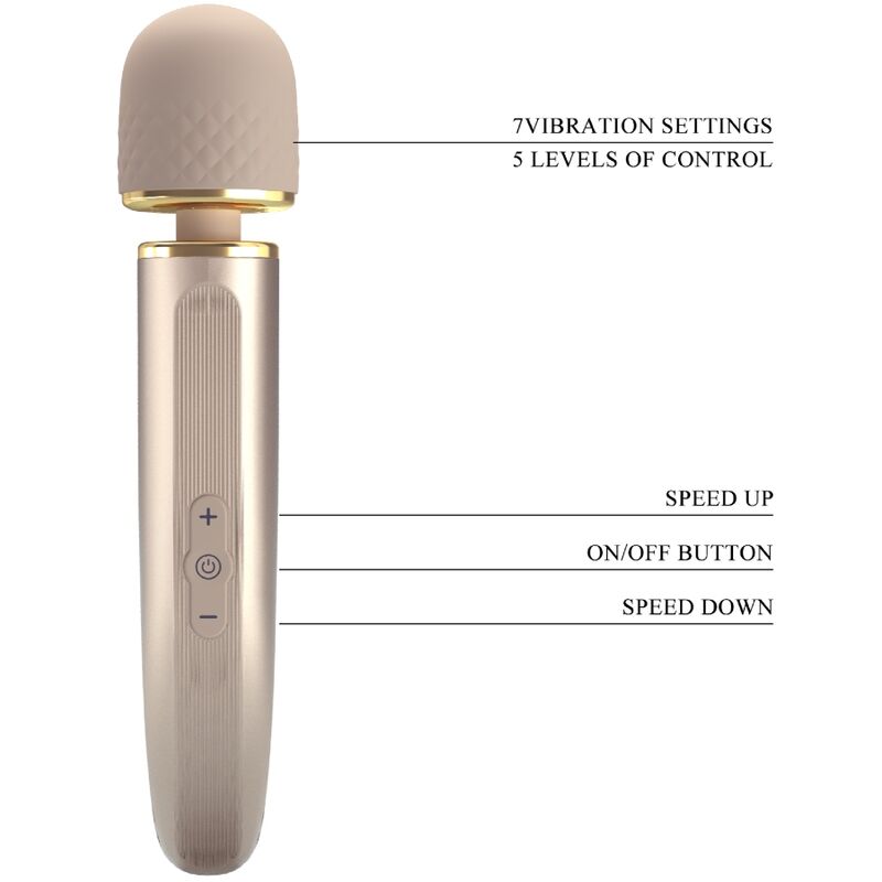 Pretty Love massager med 7 vibrationslägen i champagnefärg